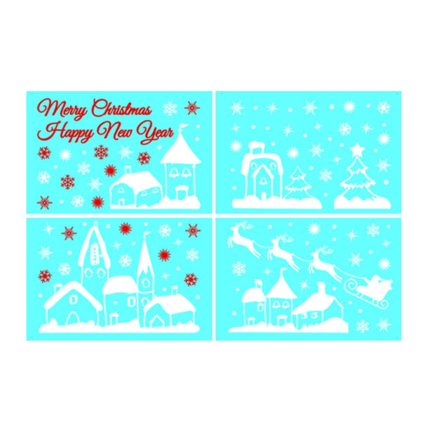 Christmas Window Snowflake House Cling Decal Stickers Decoration As The Picture