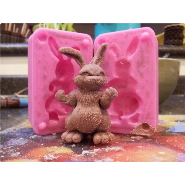 MakeIT Bunny With An Attitude Mold For Casting Svart L