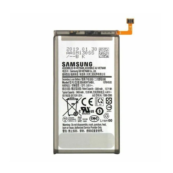 Tech of sweden Original Samsung Galaxy S10 Batteri Eb-bg973abe Silver One Size