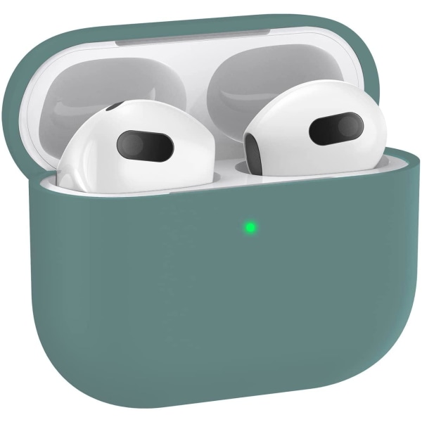 Tech of sweden Grønt Apple Airpods 3-etui Silikone-beskyttende Etui Til Green One Size