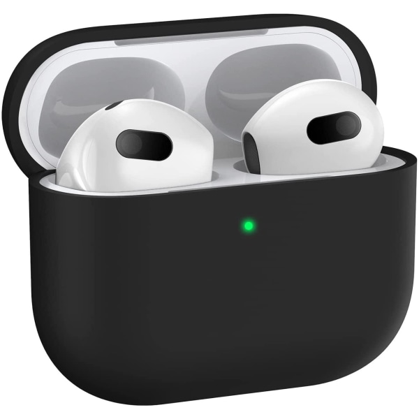 Tech of sweden Sort Apple Airpods 3 Etui Silikone Beskyttende Til Black One Size