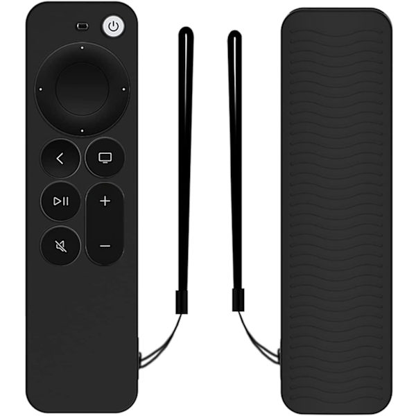 Tech of sweden Sort Silikoneovertræk Til Fjernbetjening Apple Tv Gen 6 2021 Black One Size