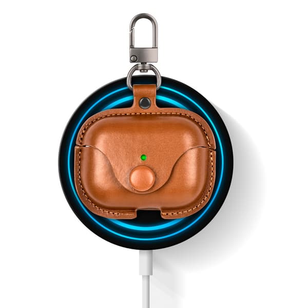 Nahkakotelo AirPods 3:lle Suojakotelo Iskunkestävä Kotelo Apple AirPod 1:lle ja Airpod 2:lle Kotelo ja Kotelo EarPodeille (LED-valo näkyvissä)