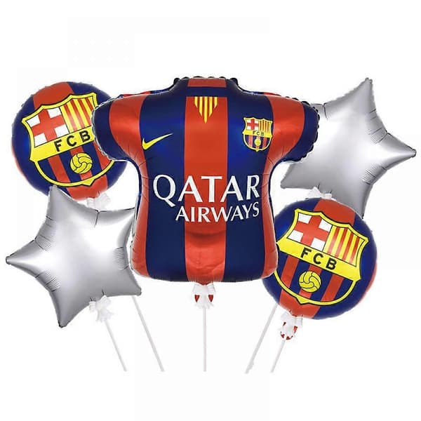 5 Folieballonger för Fotboll Födelsedagsfest Dekorationer Fest för Fans
