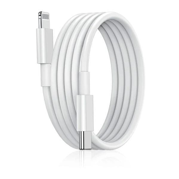 No name Oplader Til Iphone - Usb-c Kabel / Ledning 20w Hurtig White