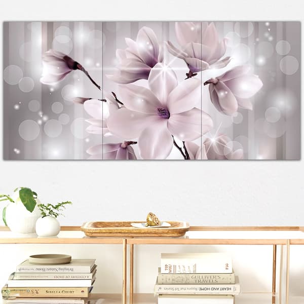 Skilt / Tavle - Blomst - 126x59 cm - Veggdekor