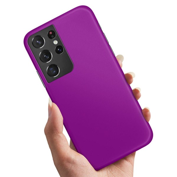 No name Samsung Galaxy S21 Ultra - Cover / Mobilcover Lilla Purple