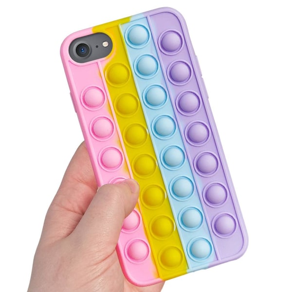 No name Iphone 6/7/8/se - Pop It Fidget Cover / Mobilcover Multicolor