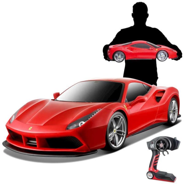 No name 1: 6 Radiostyret Bil - Ferrari 488gtb Rc (57 Cm) Red