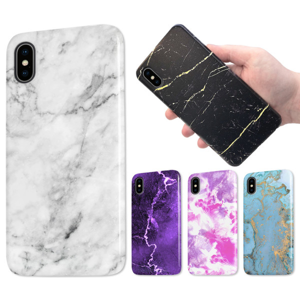 No name Iphone Xr - Marmor Cover / Mobilcover Over 60 Motiver Multicolor 16