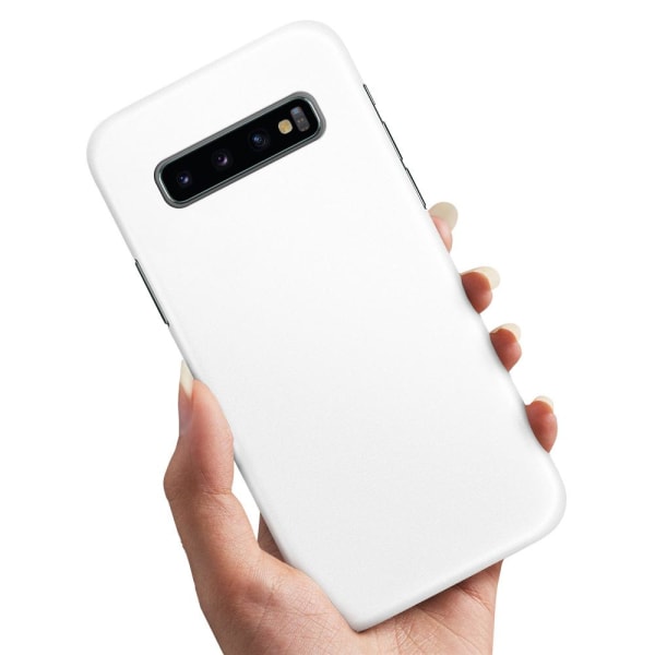 No name Samsung Galaxy S10 - Cover / Mobilcover Hvid White