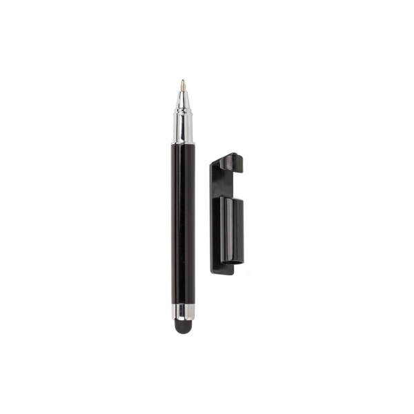 No name 2-pack - 4-i-1 Touch Pen / Stylus Med Stand Mobil Black