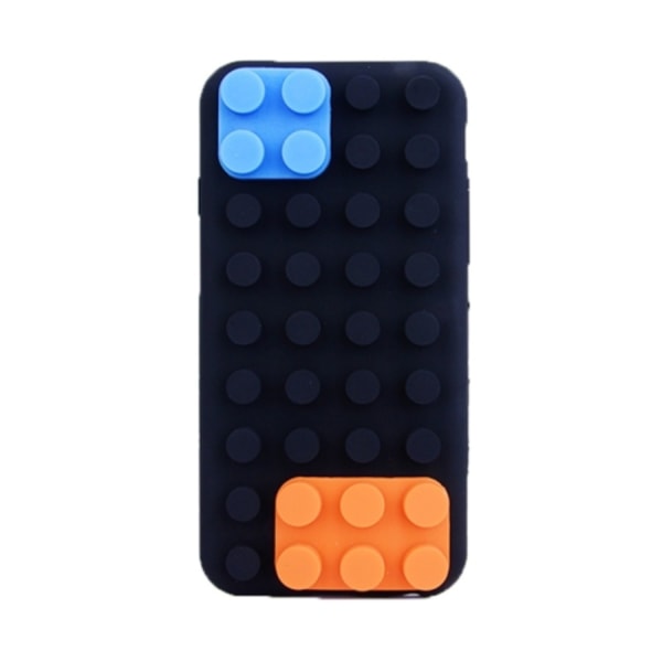 Iphone 6/6s - Byggblock Skal / Mobilskal Silikon Blå/svart Orange