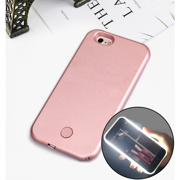 Iphone 6/6s - Selfie Skal / Mobilskal Med Led-lampa (roséguld) Gold
