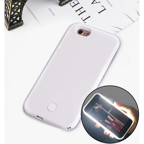 Iphone X/xs - Selfie Skal / Mobilskal Med Led-lampa (vit) White