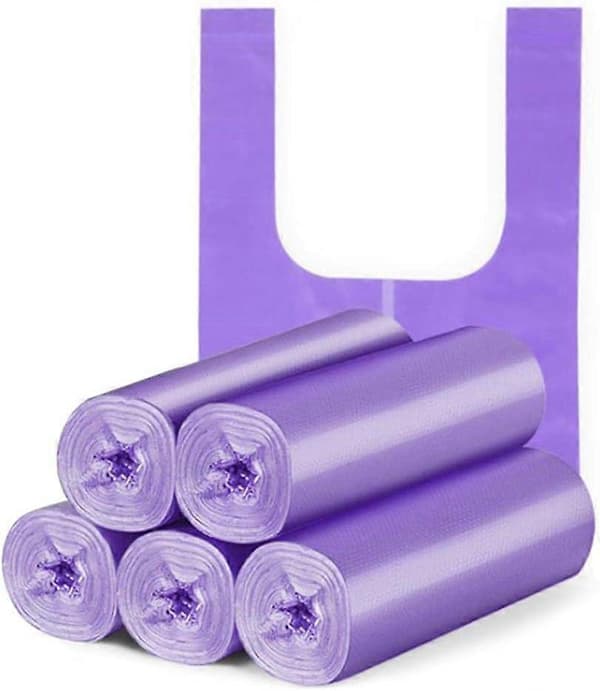 100 stk. tykke plastikskraldeposer med håndtag – giftfri og lugtfri