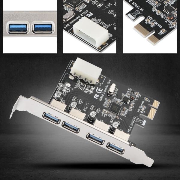 Pcie To Usb 3.0 Adapter 4 Ports High 5gbps U