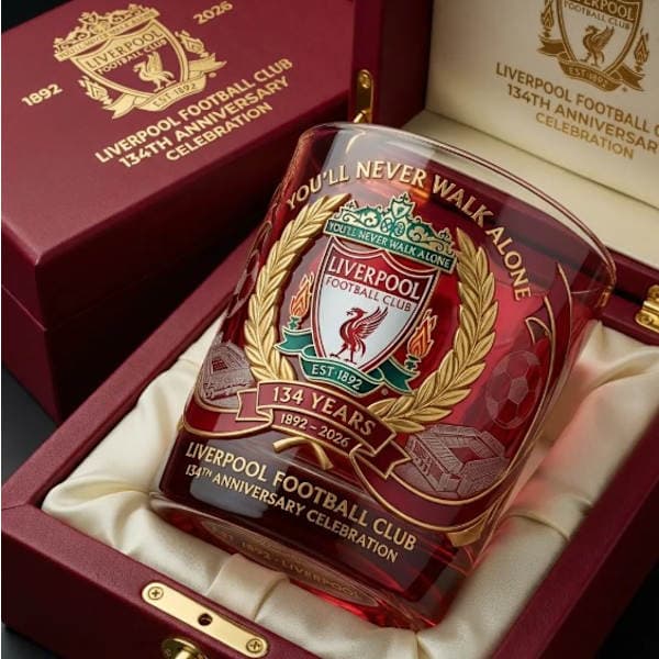 2026 Whiskeyglas Minnesdryckeskopp Lyxigt Cocktailglas Bar Party Present Heminredning*Liverpool Football Club Minneskopp