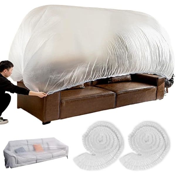 5/10/20-pak engangs møbelbeskyttere med elastik – ekstra stor sofa, lænestol, klar flyttepose til seng, spisebord, tv-bænk - 240x310cm