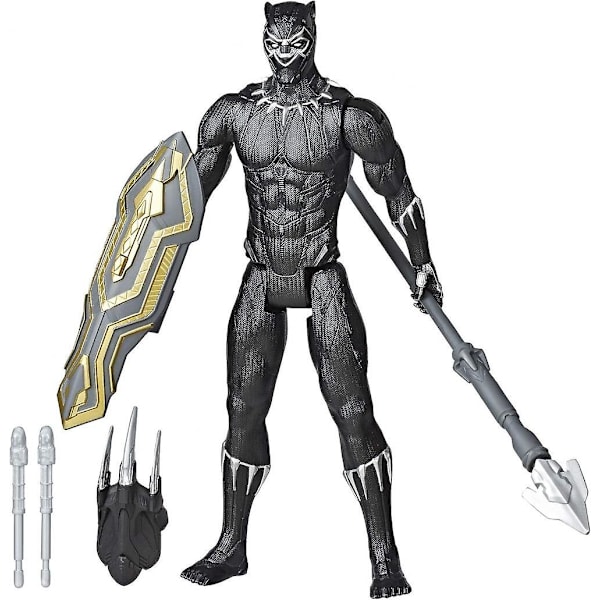 Avengers Titan Hero Series Blast Gear Deluxe Black Panther Actionfigur, 30 cm legetøj, inspireret af Marvel Comics, til børn fra 4 år og opefter