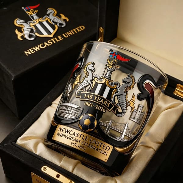 2026 Whiskyglass Minnedrikkekopp Luksuriøst Cocktailglass Barfestgave Hjemmeinnredning*Newcastle United*