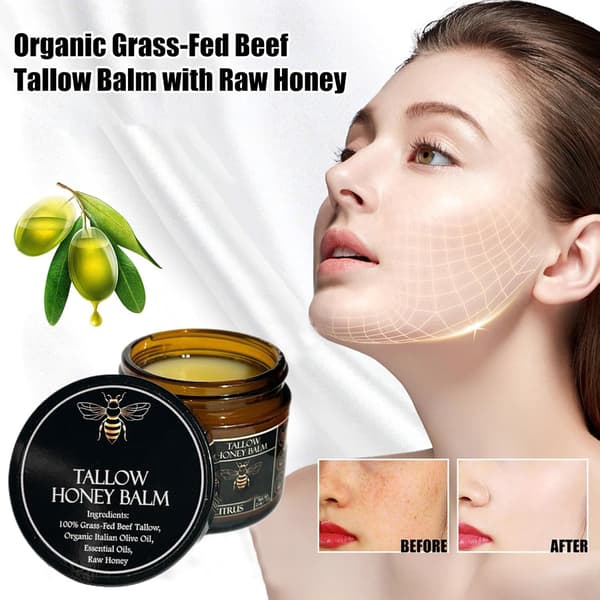 Ansiktspleie Beef Tallow Honning Hudpleie Beef Tallow Hudpleie Beef Tallow Hudpleie Beef Tallow Naturlig vill honning Natural Formula luktfri