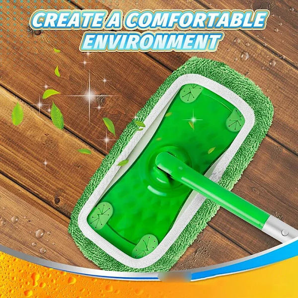 Atela 1 - 6Pcsmikrofiber Moppduk Rengöringsduk Hemstädning För Badrum Platta Moppar Swiffer Återanvändbar Passform 25X11,5 Cm Moppbräda