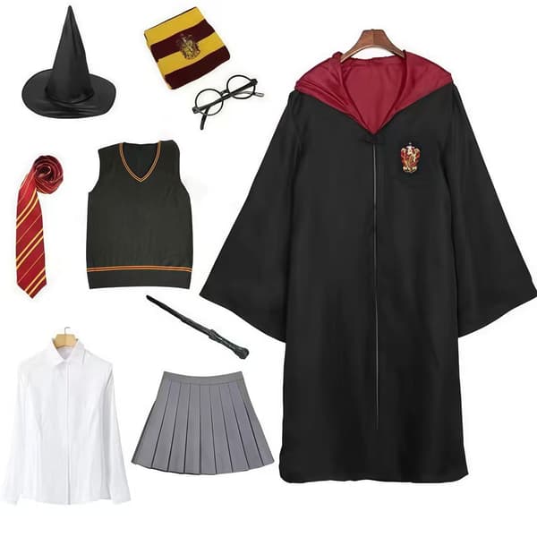 [RM]Hermine Granger Gryffindor-kostyme Barn Voksen Harry Potter Samme Cosplay Sceneopptreden Kostyme Hogg Oates College Halloween Kostyme barn