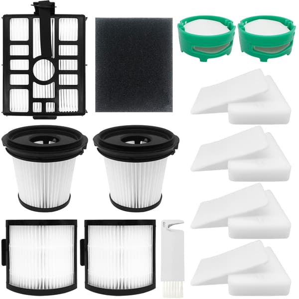 [RM]Filter kompatibel med Shark IW3611/IW1611 IW3612 støvsugere, 1 HEPA-filter, 1 base forfiltersett, 4 base skumfiltre, 2 luktpatroner, 2 filtre