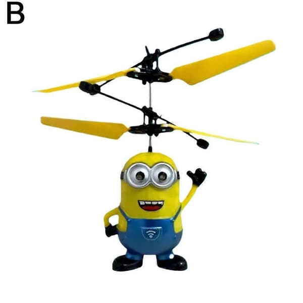 [RM]Minions Gestusfølende Flyvende Legetøj Genopladelig Drone Helikopter til Børn