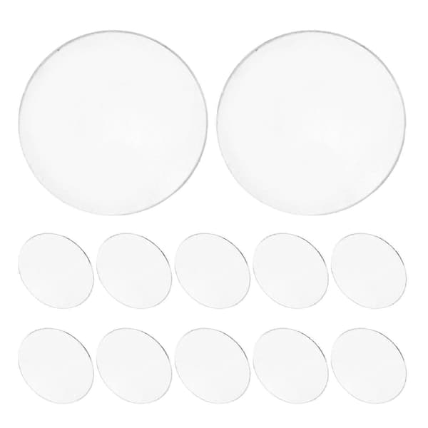 30 stk. Spotlight Akrylskjermdeksel MR16GU10 Flat Akryl Erstatningslampeskjerm for LED Landskapsbelysningsarmaturer, 2\" Rund Transparent Linseskjerm