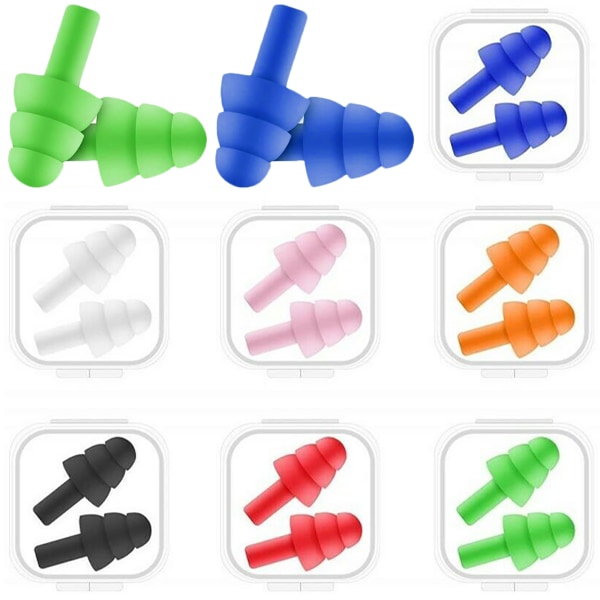 Soft Silicone Anti-noise Cancelling Ear Plugs Reusable Blue