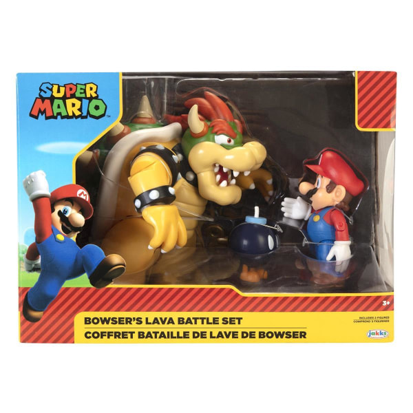 Super Mario Nintendo Figursæt Vs. Bowser Diorama Sæt