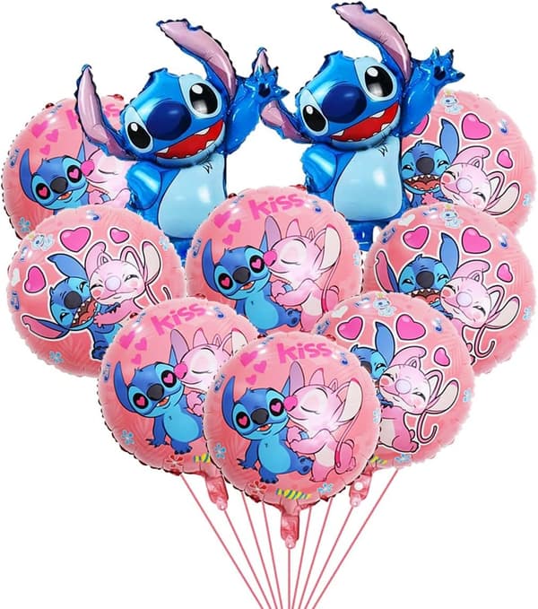 Interstellar Baby Party Ballon Stitch Tema Aluminiumfolie Ballon Egnet til Stitch Fødselsdagsfest Dekoration (15 balloner)