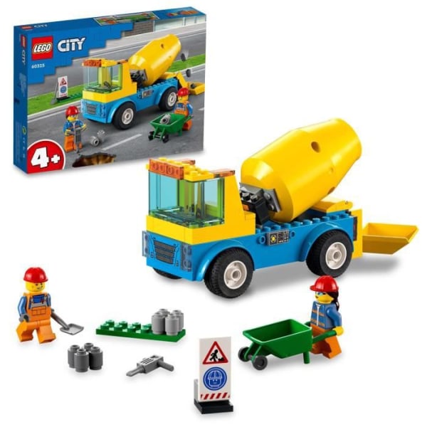 LEGO 60325 City Great Vehicles Betongblandare, byggnadsfordon Leksak för  barn i åldern 4 år 2a45 | Fyndiq