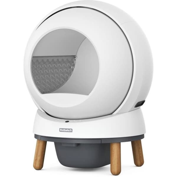 Självrengörande kattlåda - PETSAFE - SMART SPIN - Ansluten - Vit