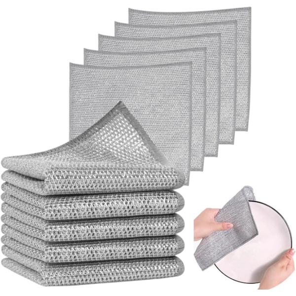 10-pack ståltråd disktrasor - återanvändbara - våt och torr användning