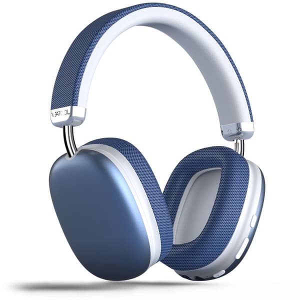 VEATOOL Trådløse Hovedtelefoner Bluetooth 5.3 Tri-frekvens Equalizer Stereo Lyd Indbygget Mikrofon 40 timers Batterilevetid Dybhav Blå