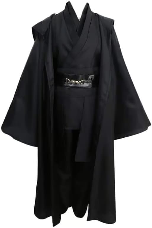Cosplay Anakin Sith-kostyme Jedi-ridderkostyme Halloween-kåpe topper bukser svart svart