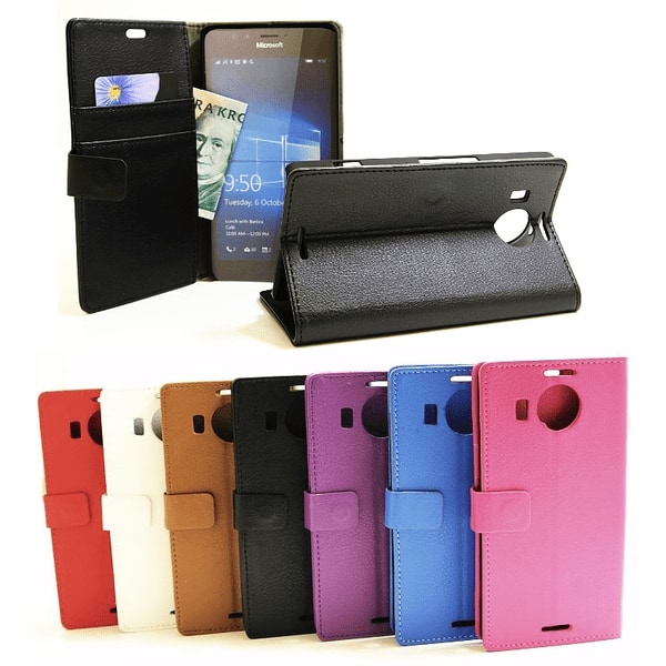 Standcase Wallet Microsoft Lumia 950 Xl Svart