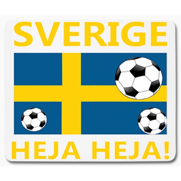 Kop Sverige Heja Heja Med Flagga Och Fotboll 1 Musmatta Fyndiq