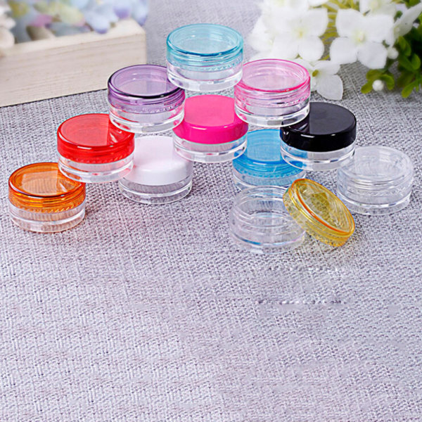 10pcs 5ml Cosmetic Empty Jar Pot Eyeshadow Makeup Face Cream Con Transparent