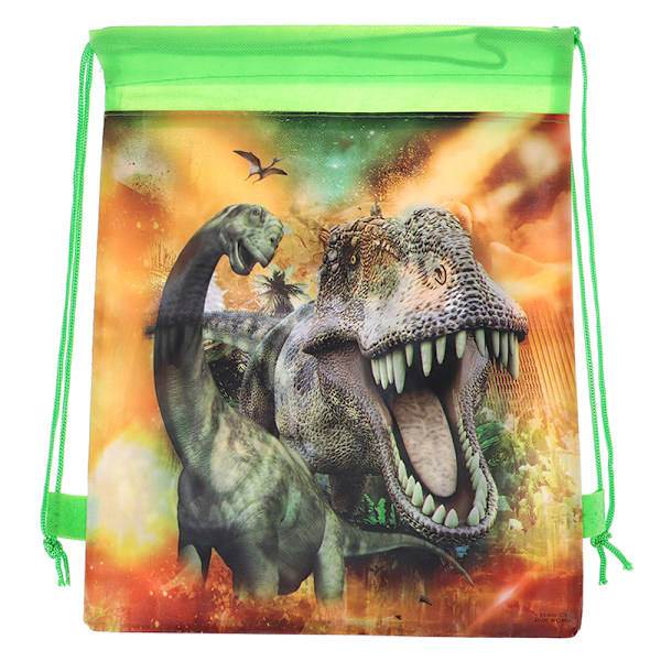 1pc Dinosaur Drawstring Bag Travel Storage School Backpacks One Size