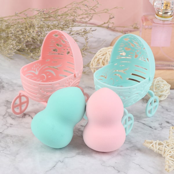 1pc New Makeup Beauty Stencil Egg Puff Sponge Display Stand Dryi Blue