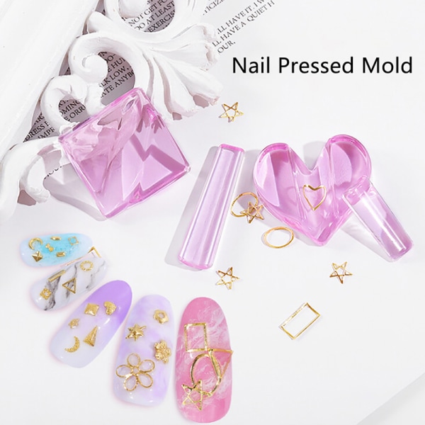 1set Making Model Pressed Mould Nail Art Mold Manicure Arc Tool Heart