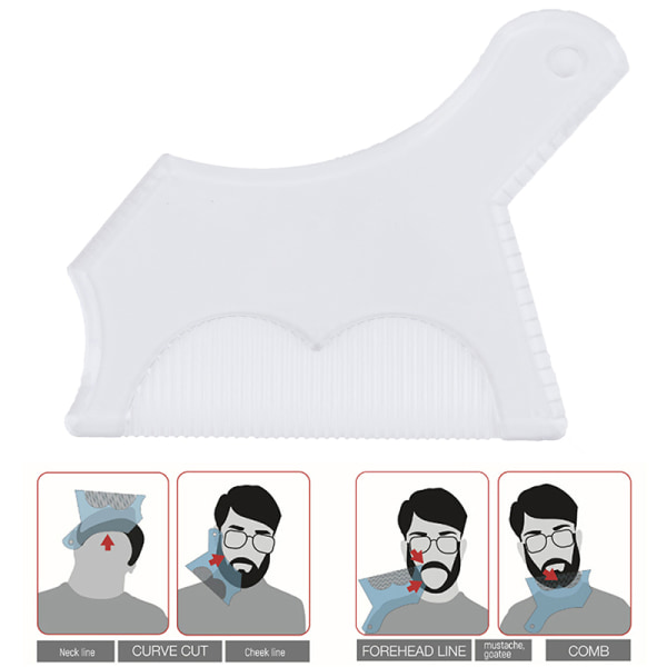 1x Men's Beard Shaping Tool Trimming Shaper Template Guide Shavi One Size