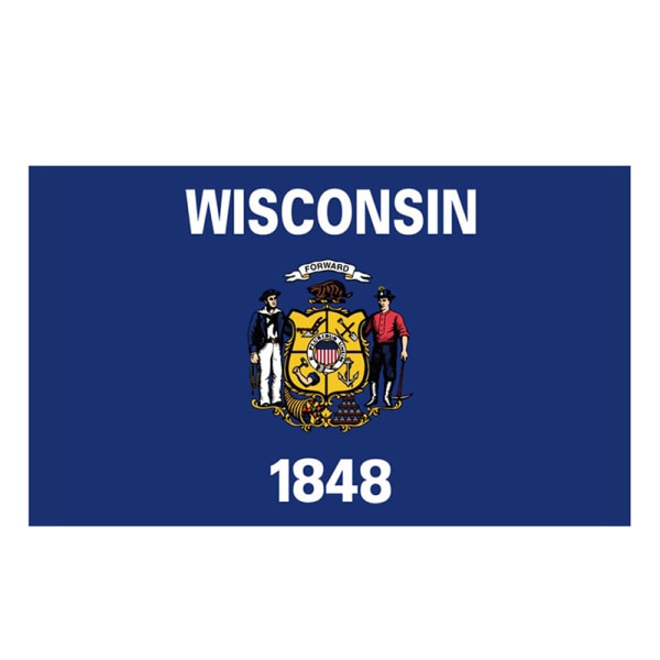 90x150cm Usa State 1848 Wisconsin Flag Bann A 90*150cm