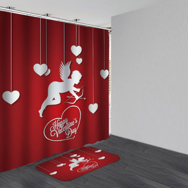 Bathroom Decoration Mildew-proof Waterproof Shower Curtain Floor Curtain&mat 150x180