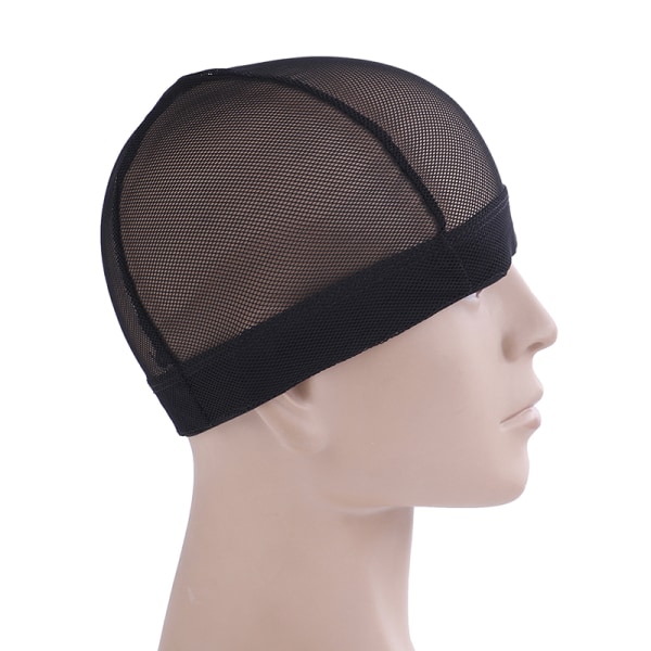 Black Breathable Mesh Dome Style Wig Cap For Making Snood St Onesize