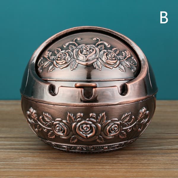 Metall askebeger Vindtett Vintage Lokk Ornament Retro Dekorativt